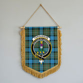 Fergusson Ancient Tartan Crest Wall Hanging Banner - Wood Pole
